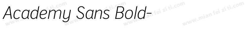 Academy Sans Bold字体转换